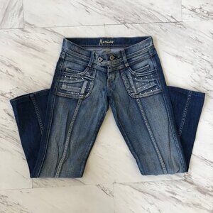 Marciano Rhinestone Studded Size 26 Womans Blue Jeans